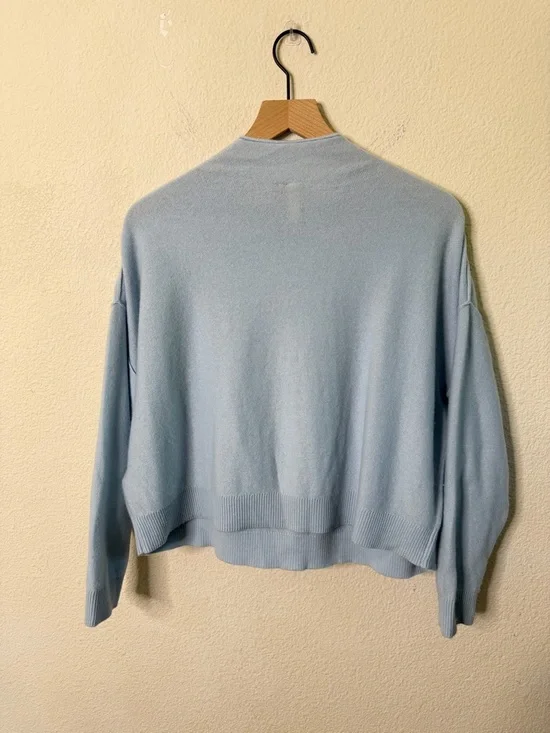 Anthropologie Pilcro Alani Mock Neck Cashmere Sweater Blue Womens Size XS - Picture 5 of 6
